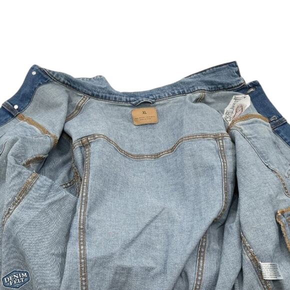 Jim Beam Medium Wash Embroidered Button Down Denim Jean Jacket | NEW!! - Picture 9 of 12